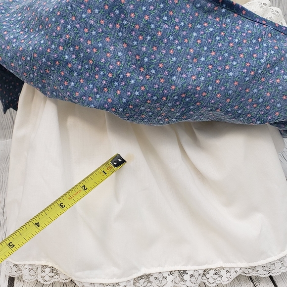 Large Sitting Vintage Handmade Plush Cloth Floppy Ears Bunny Girl Doll - Picture 14 of 14